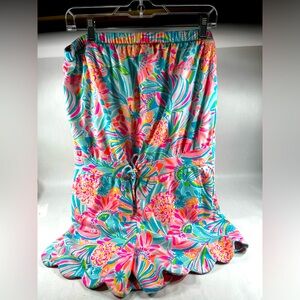Lilly Pulitzer “Jace” strapless stretch terry short romper